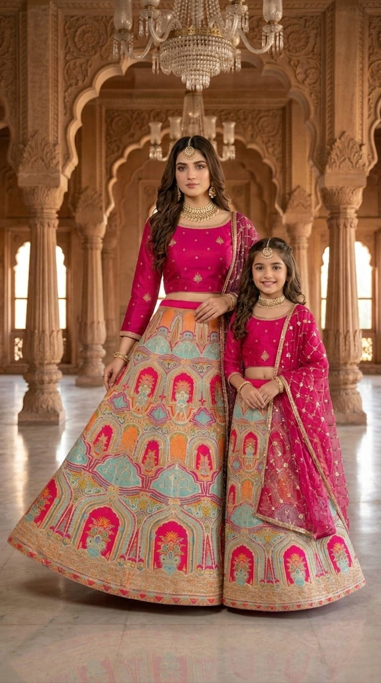 Stitch Banarasi silk lehenga Mehrab Style