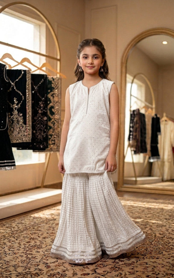 Stitch Elegant Kids Gharara Dress ✨
